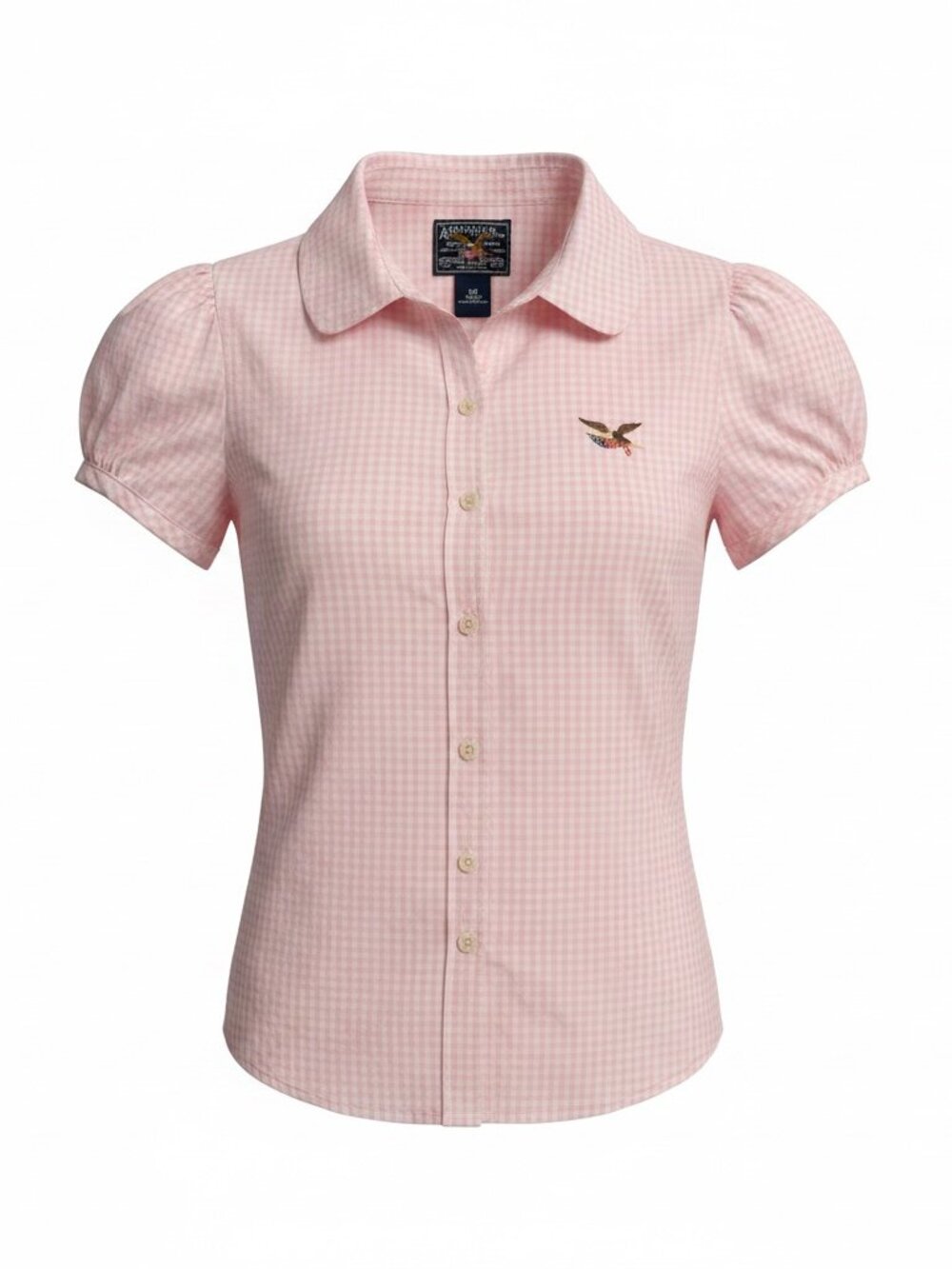 American Living, Girls Pink and White Button-Down Shirt, Size 6X